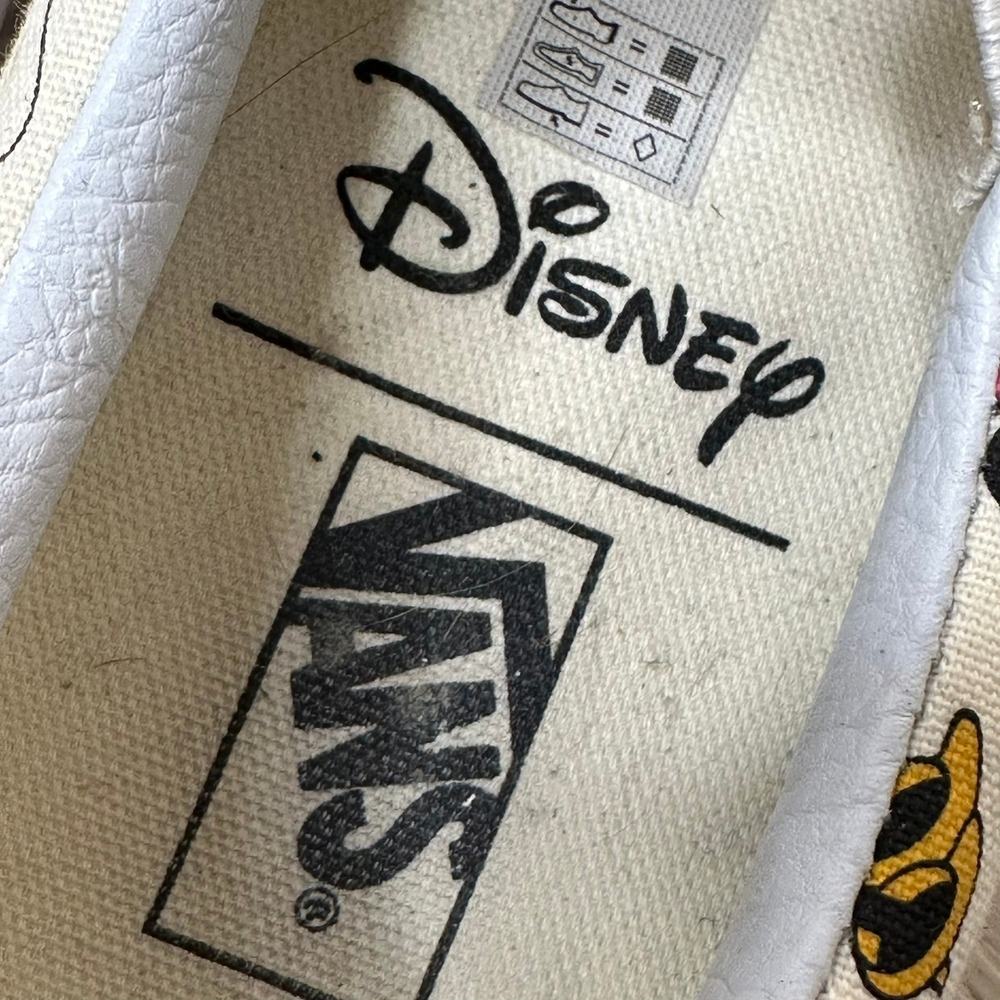 Vans Slip-On Disney Minnie Mouse Shoes Women 8.5 Cream Skate Sneakers - Picture 7 of 8